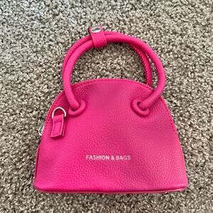 Micro Mini Hot Pink Purse Faux Leather NEW